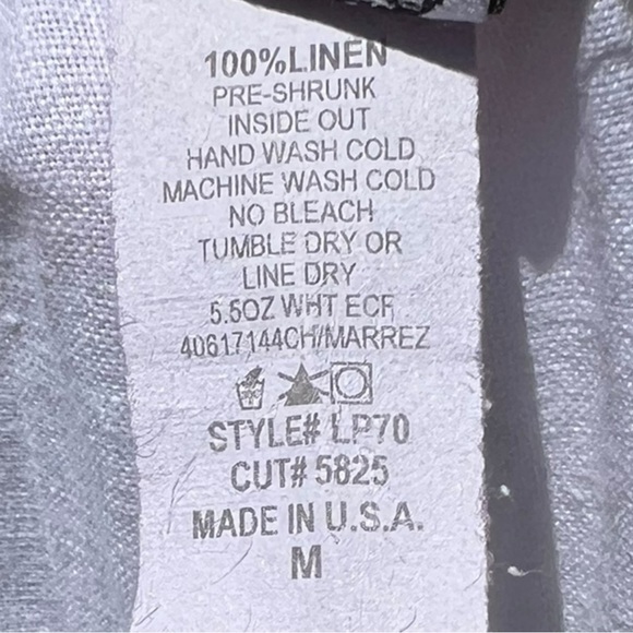 🌻MATCH POINT Bright White Wide Leg Casual Linen Pull-Up Lagenlook Pants Size M - Picture 5 of 5